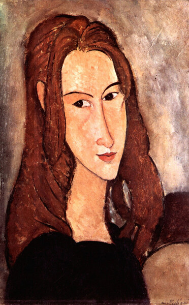 Modigliani - Portrait of Jeanne Hebuterne, profile by Modigliani